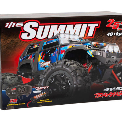 Traxxas Summit 1/16 4WD RTR Monster Truck (Rock n Roll) w/TQ 2.4GHz, Battery, Charger & LEDs TRA72054-5