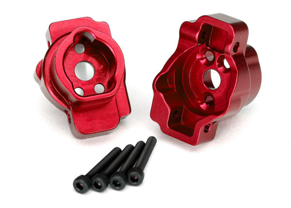 Traxxas 8256R TRX-4 Aluminum Rear Portal Drive Axle Mount Red TRA8256R