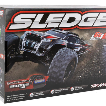 Traxxas 95096-4 Sledge RTR 6S 4WD Electric Brushless 1/8 Monster Truck w/Belted Sledgehammer Tires & TQi 2.4GHz TSM Radio TRA950964