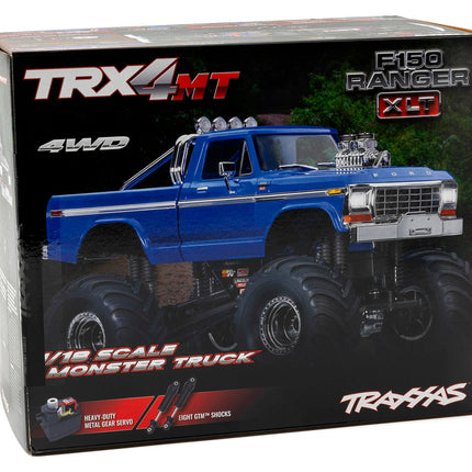 Traxxas TRX-4MT 1/18 4WD RTR Micro Monster Truck w/1979 Ford F-150 Body (Black) w/TQ 2.4GHz Radio TRA98044-1
