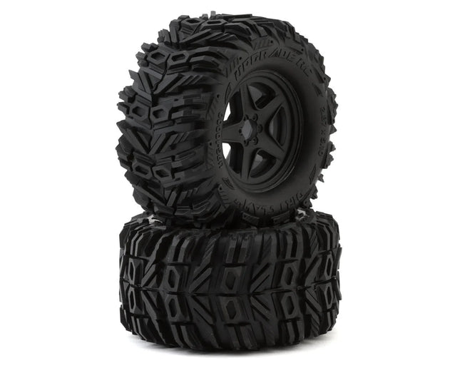 UpGrade RC Dirt Claw 2.8" Pre-Mounted All-Terrain Tires w/5-Star Wheels (2) (17mm/14mm/12mm Hex) UPG-10000