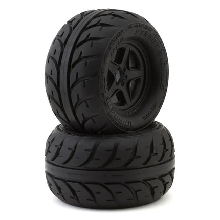 UpGrade RC Street Radials 2.8" Pre-Mounted On-Road Tires w/5-Star Wheels (2) (17mm/14mm/12mm Hex) UPG-10001