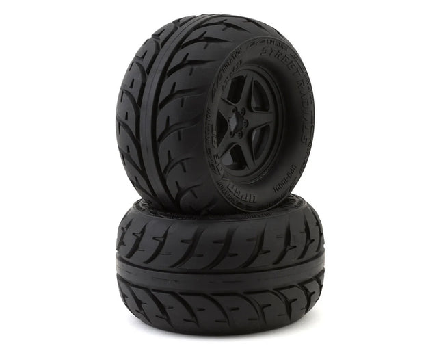UpGrade RC Street Radials 2.8" Pre-Mounted On-Road Tires w/5-Star Wheels (2) (17mm/14mm/12mm Hex) UPG-10001