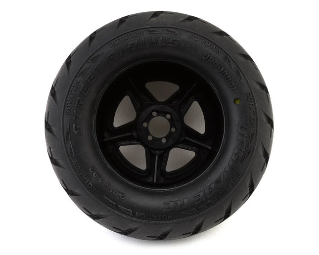 UpGrade RC Street Radials 2.8" Pre-Mounted On-Road Tires w/5-Star Wheels (2) (17mm/14mm/12mm Hex) UPG-10001