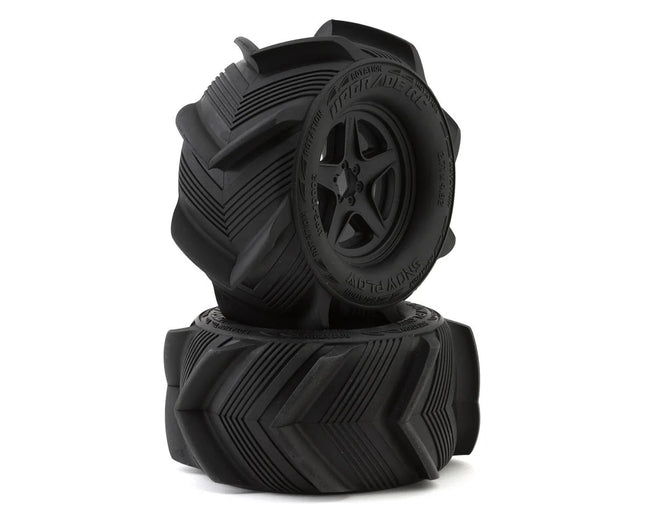 UpGrade RC Snow Plow 2.8" Pre-Mounted Sand/Snow Tires w/5-Star Wheels (2) (17mm/14mm/12mm Hex) UPG-10002