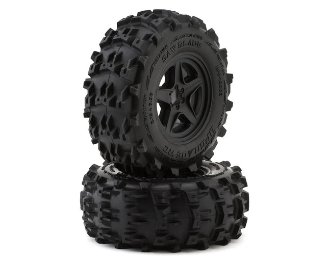 UpGrade RC Saw Blade 2.8" Pre-Mounted Off-Road Tires w/5-Star Wheels (2) (17mm/14mm/12mm Hex) UPG-10003