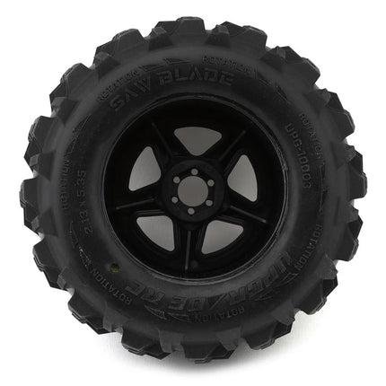 UpGrade RC Saw Blade 2.8" Pre-Mounted Off-Road Tires w/5-Star Wheels (2) (17mm/14mm/12mm Hex) UPG-10003