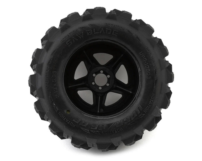 UpGrade RC Saw Blade 2.8" Pre-Mounted Off-Road Tires w/5-Star Wheels (2) (17mm/14mm/12mm Hex) UPG-10003