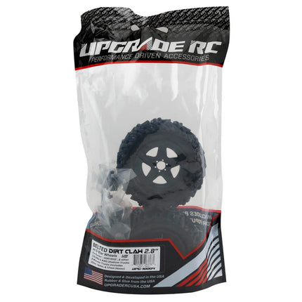 UpGrade RC Low-Pro BELTED Dirt Claw 2.8" Pre-Mounted All-Terrain Tires w/5-Star Wheels (2) (17mm/14mm/12mm Hex) UPG-10004