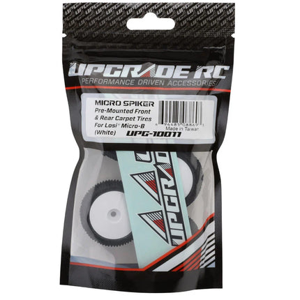 UpGrade RC Micro Spiker Pre-Mounted Front and Rear Carpet Tires for Losi® Micro-B (Various Colors)