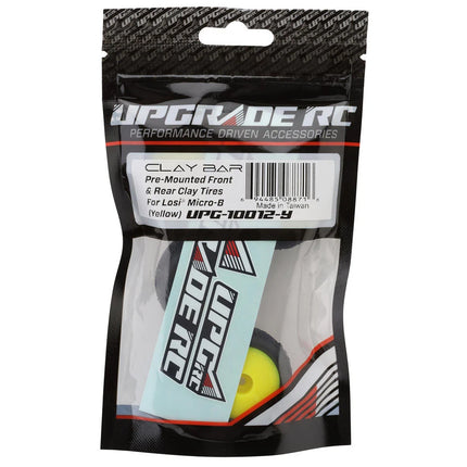 UpGrade RC Clay Bar Pre-Mounted Front and Rear Clay Tires for Losi® Micro-B™ (Various Colors)