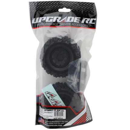 UpGrade RC Dirt Claw 2.2" Pre-Mounted BELTED Tires for Mini Maxx®/XRT® & Mini Kraton® (2) w/12mm Narrow, 12mm Wide, & 14mm Hexes UPG-10013