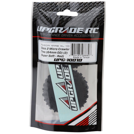 UpGrade RC UPG-10018 Micro Razor Wire XL 1.0" Class 2 Razor-Inspired Rock Crawler Tires (Super Soft) (2) (64mm OD) UPG10018