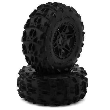 UpGrade RC Saw Blade SC 2.2/3.0" Pre-Mounted Short Course Truck Tires (2) (17mm/14mm/12mm Hex) UPG-10022