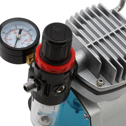 UpGrade RC S-20BK Airbrush Oil-Less Mini Air Compressor (Piston Type) UPG-13101