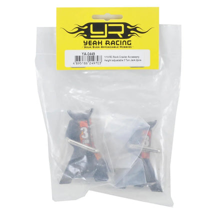 Yeah Racing YA-0449 Height Adjustable 3 Ton Jack (Black) (2) YEA-YA-0449