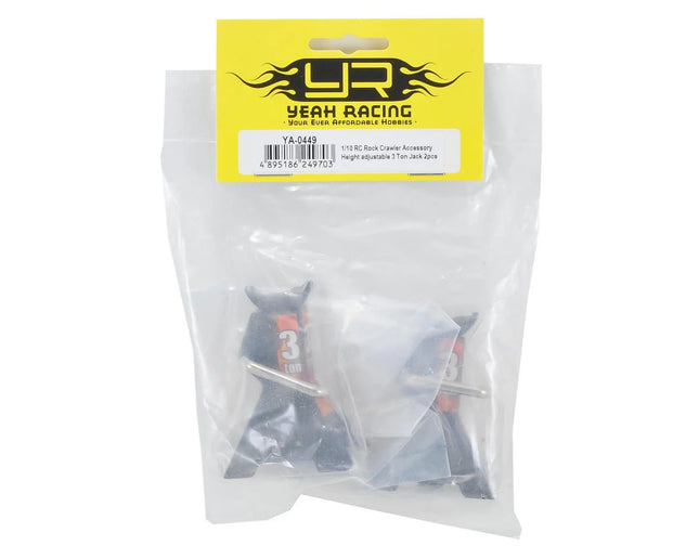 Yeah Racing YA-0449 Height Adjustable 3 Ton Jack (Black) (2) YEA-YA-0449